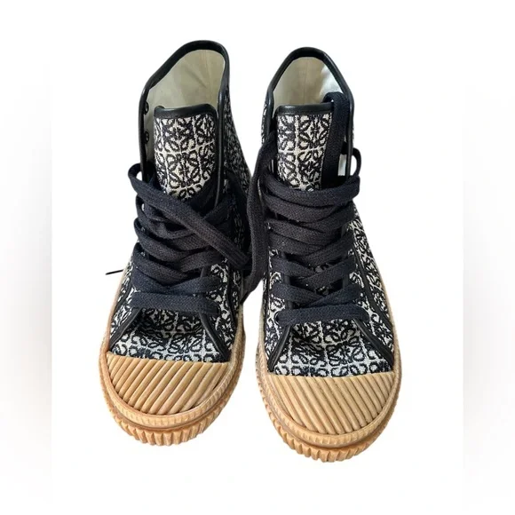 Loewe Canvas embroidered high top sneakers - Picture 1 of 8